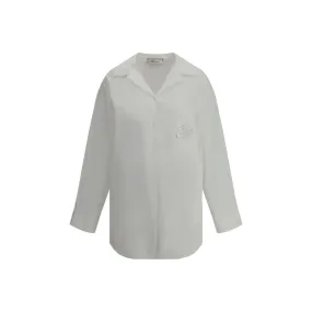 Shirt with strassed logo