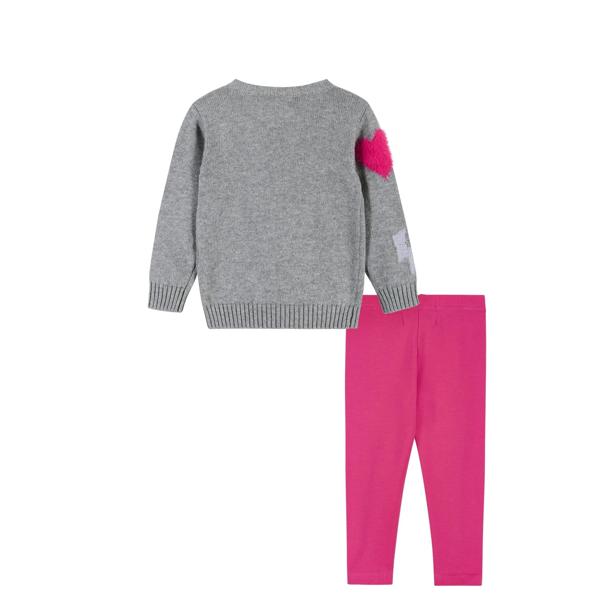 TMNT x Andy & Evan® | Chenille Heart & Star Sweater Set | Grey